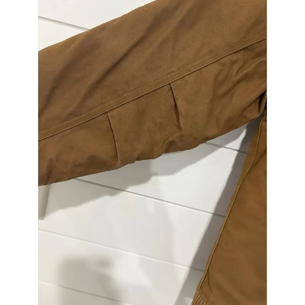 Carhartt | Boy's Coat Jacket Canvas Insulated Lined Brown- Size Medium 10 12
